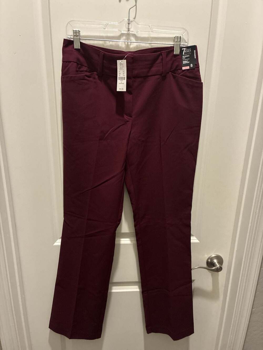 New York & Company 7th Avenue Design Studio Modern Fit Barely Bootcut Pants Burg